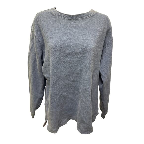 VTG L.L. Bean Crew Neck Thermal 100% Cotton Base Layer Medium Blue Long Sleeve - Picture 1 of 4